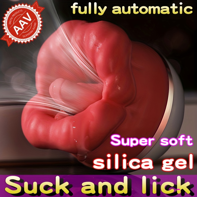 Fully Automatic Tongue Super Suction Big Mouth Masturbator, Rechargeable Female Toy Vibrator